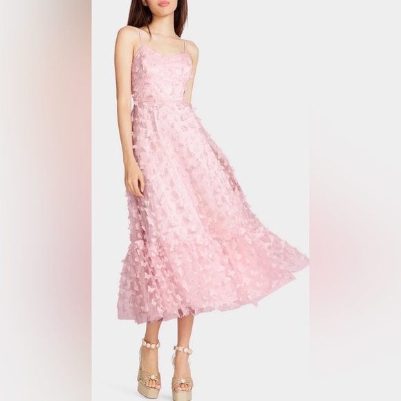 Betsey Johnson Dresses & Skirts - Betsey Johnson Pink bodice butterfly dress size xxl corset strap dress NWOT